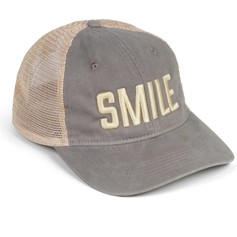 Gray ‘Smile' Trucker Hat